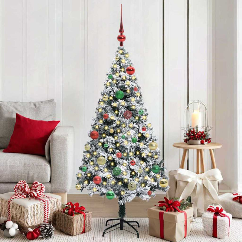 Load image into Gallery viewer, Vidaxl kunstkerstboom met 150 led wit 150 cm pvc en staal en kunststof