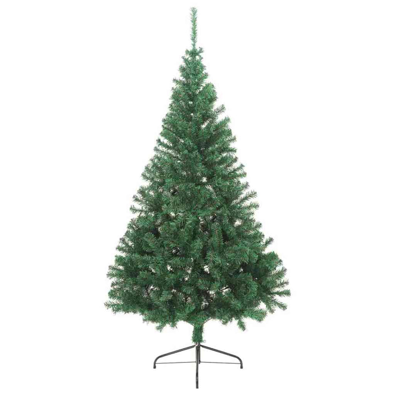Load image into Gallery viewer, Vidaxl kunstmatig voorverlicht kerstboom met 300 led groen 240 cm pvc