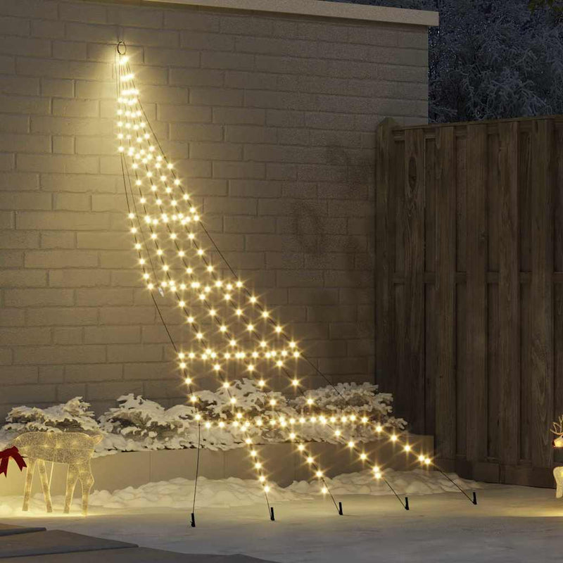 Load image into Gallery viewer, Vidaxl led kerstboom met grondspiesjes warmwit 306 cm metaal