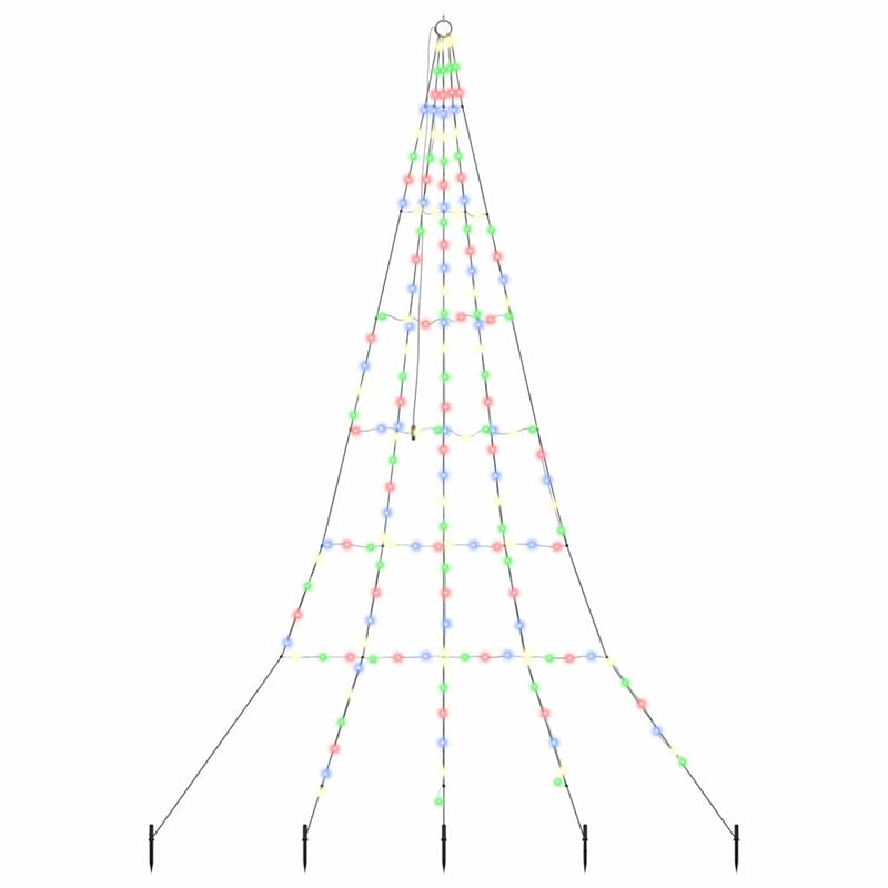 Load image into Gallery viewer, Vidaxl led kerstboom met grondspiesjes multikleur 306 cm metaal