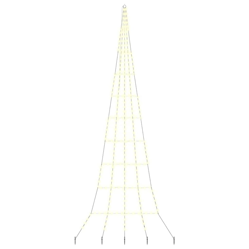 Load image into Gallery viewer, Vidaxl led kerstboom met grondspiesjes warmwit 511 cm metaal