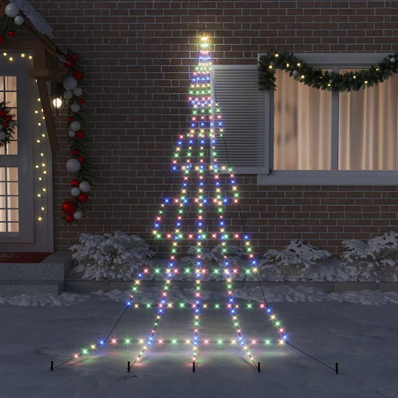 Load image into Gallery viewer, Vidaxl led kerstboom met grondspiesjes multikleur 511 cm metaal