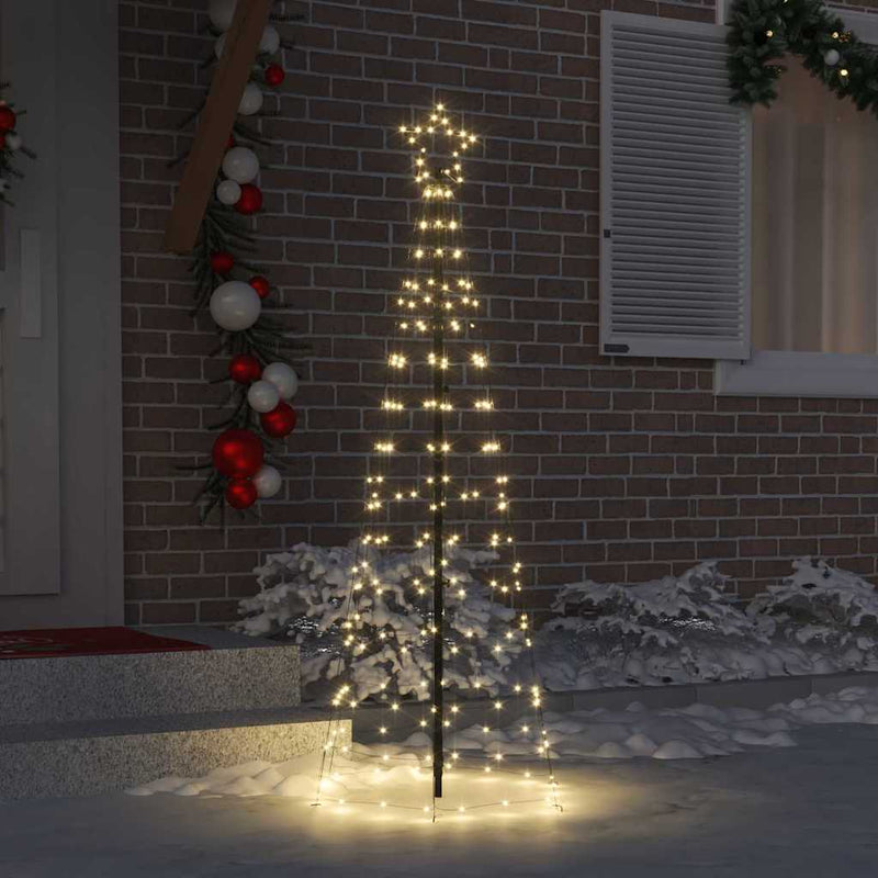Load image into Gallery viewer, Vidaxl led kerstboom met grondspiesjes warmwit 250 cm ijzer