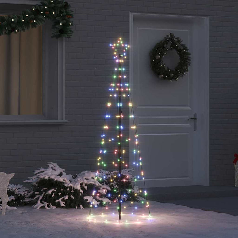 Load image into Gallery viewer, Vidaxl led kerstboom met grondspiesjes multikleur 250 cm ijzer