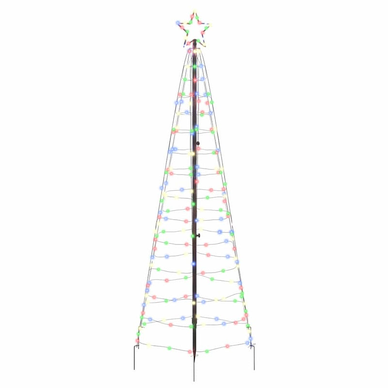 Load image into Gallery viewer, Vidaxl led kerstboom met grondspiesjes multikleur 250 cm ijzer