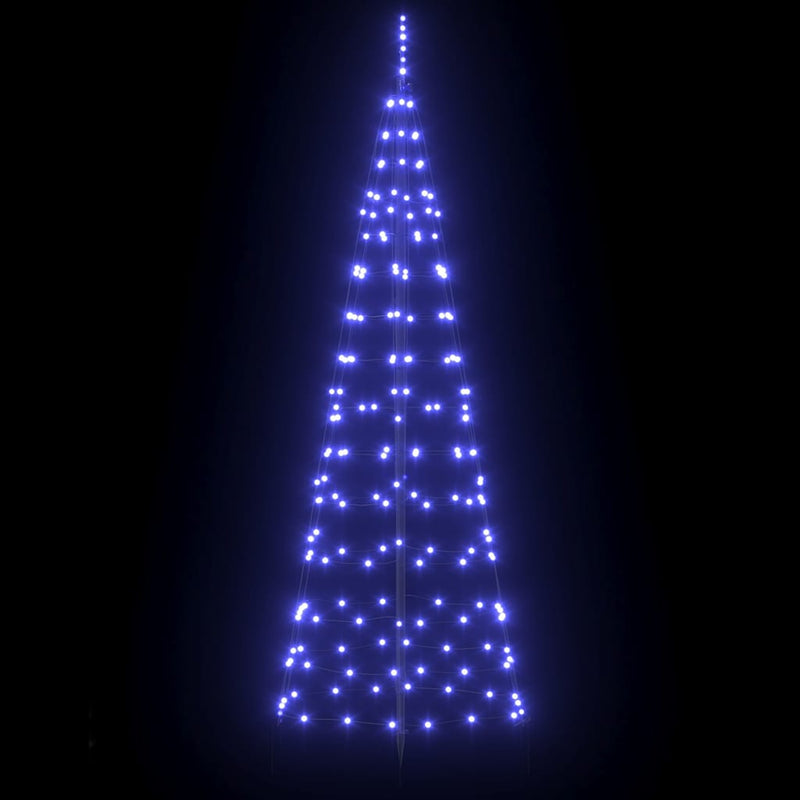 Load image into Gallery viewer, Vidaxl led kerstboom met grondspiesjes met 390 led blauw 250 cm ijzer