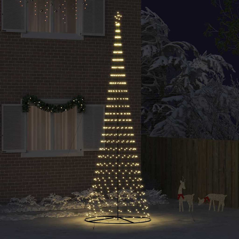 Load image into Gallery viewer, Vidaxl led kerstboom met 555 led met standaard warmwit 500 cm metaal