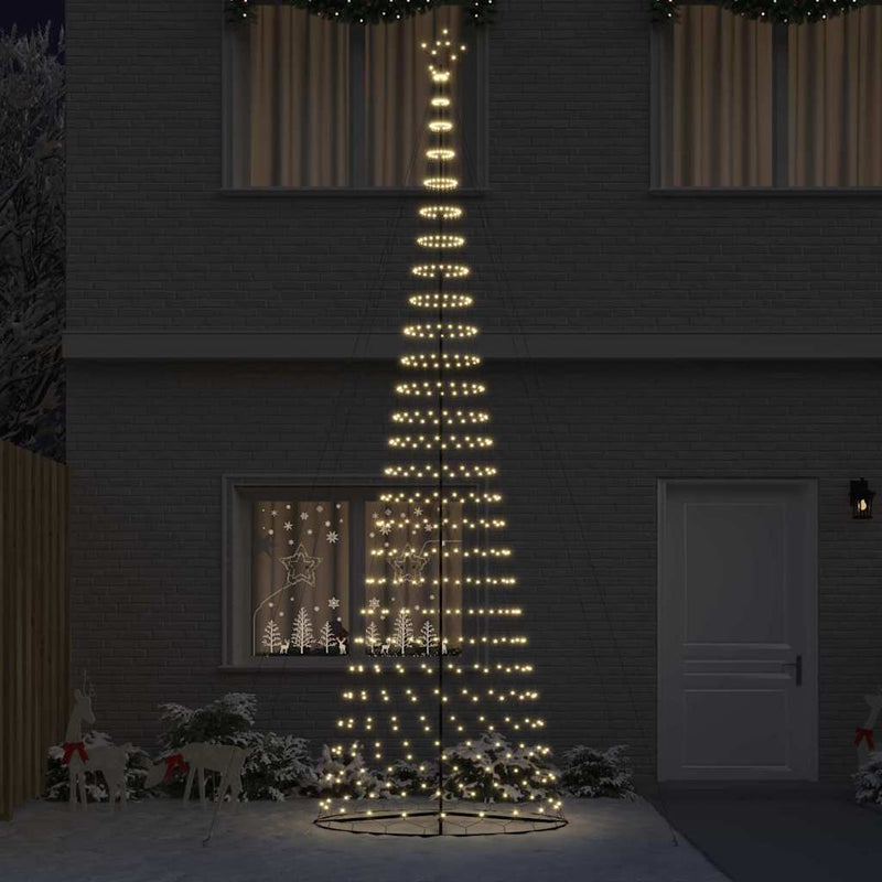 Load image into Gallery viewer, Vidaxl led kerstboom met 555 led met standaard warmwit 500 cm metaal