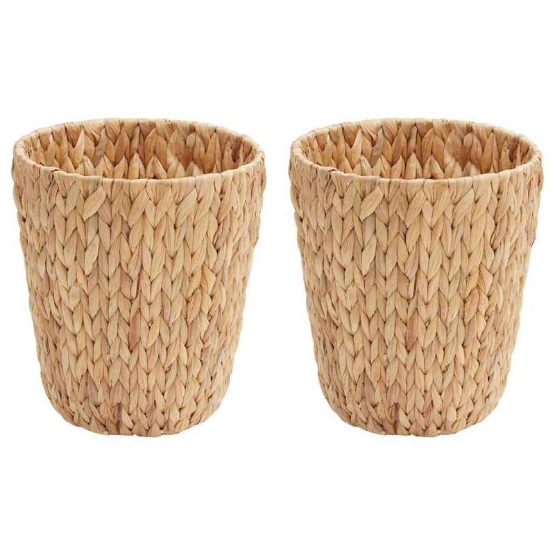 Load image into Gallery viewer, Vidaxl afvalpapier bakken 2 pcs naturel 26 x 26 x 29 cm waterhyacint