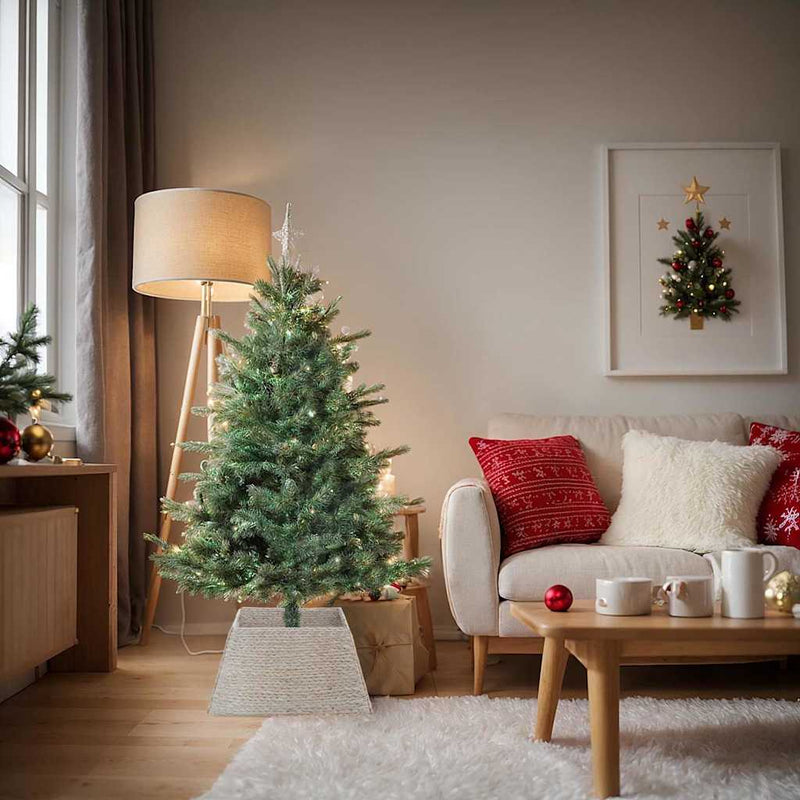 Load image into Gallery viewer, Vidaxl kerstboomkraag wit 60 x 60 x 28 cm waterhyacint