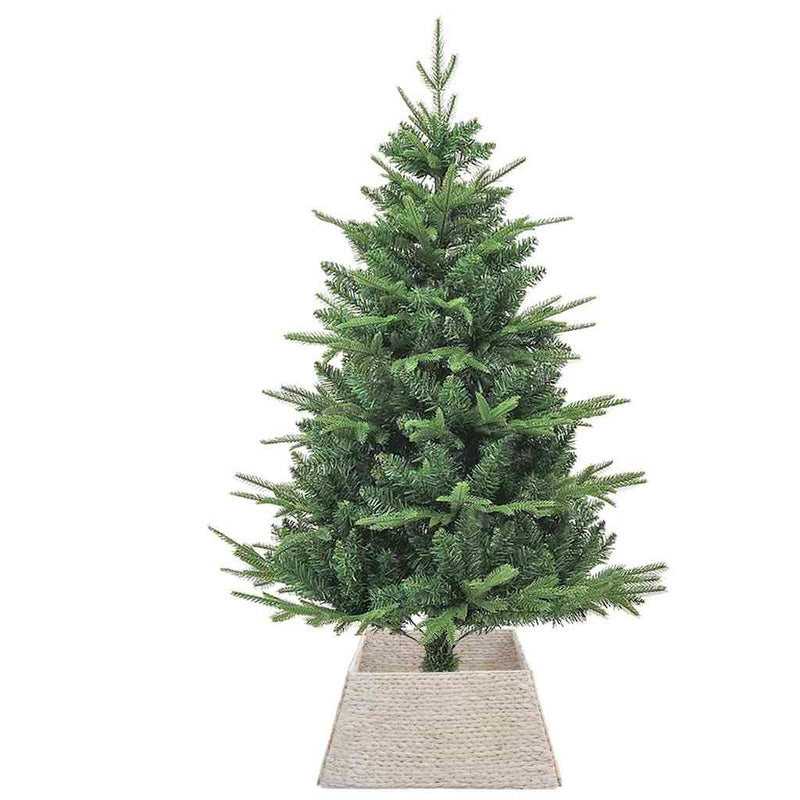 Load image into Gallery viewer, Vidaxl kerstboomkraag wit 60 x 60 x 28 cm waterhyacint