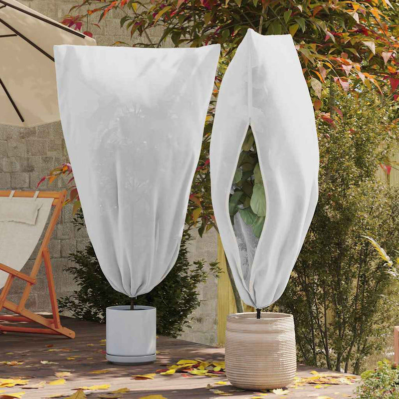 Load image into Gallery viewer, Vidaxl vorstbescherming plantenfleece covers 5 pcs wit 1,55 x 1,55 m