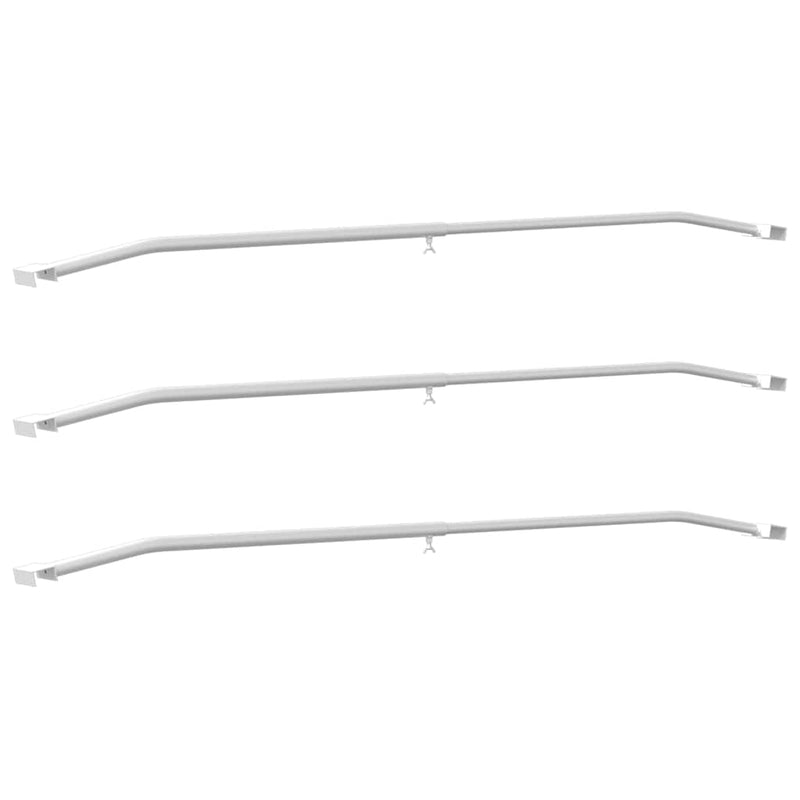 Load image into Gallery viewer, Vidaxl zeildoekbevestiging voor aanhangwagens 3 pcs zilver 100-145 cm