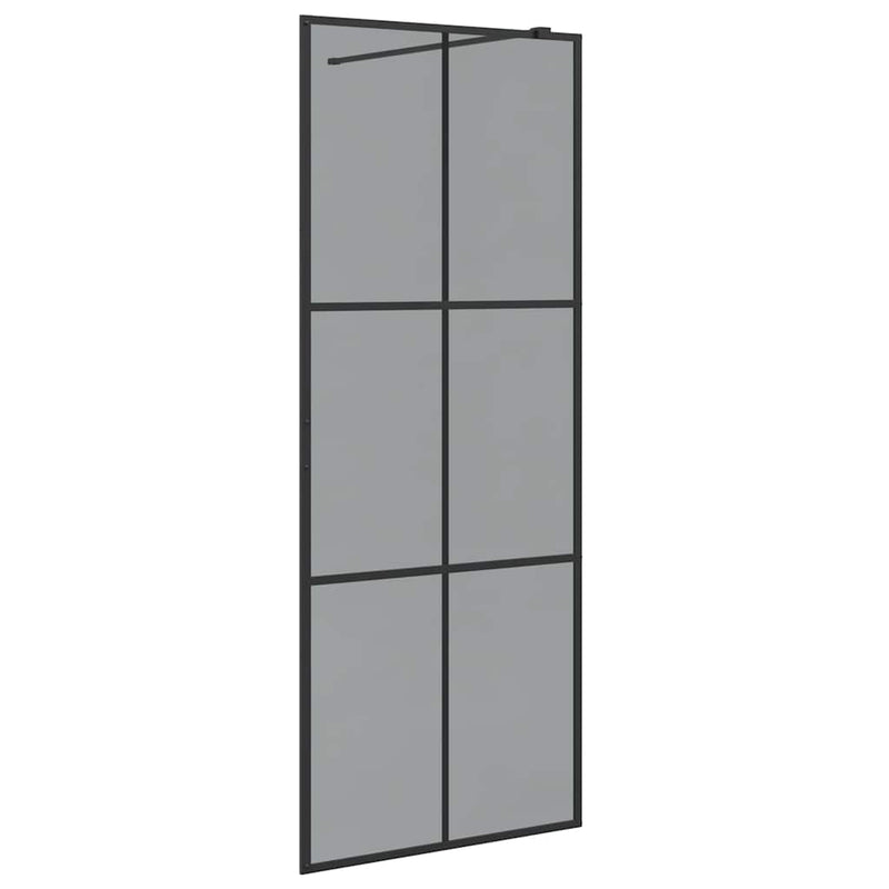 Load image into Gallery viewer, Vidaxl inloop douche wand zwart 80 x 195 cm gehard glas