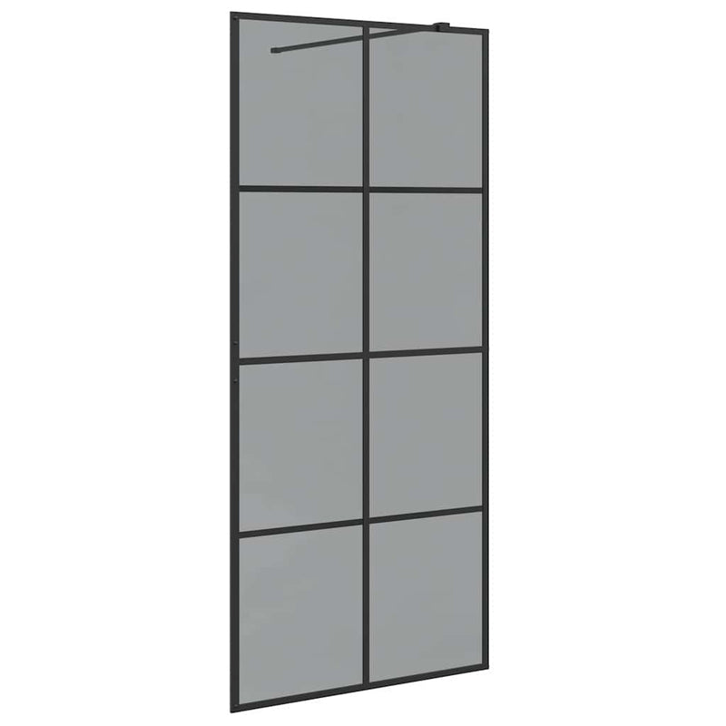 Load image into Gallery viewer, Vidaxl inloop douche wand zwart 90 x 195 cm gehard glas