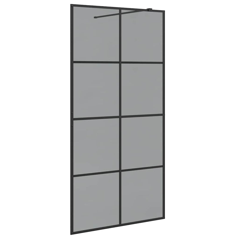 Load image into Gallery viewer, Vidaxl inloop douche wand zwart 100 x 195 cm gehard glas