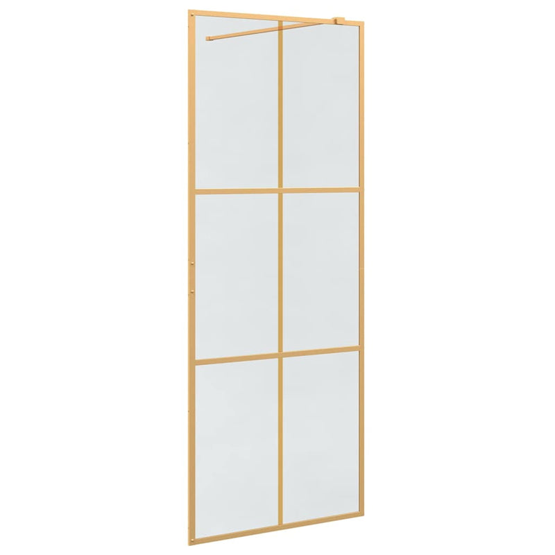 Load image into Gallery viewer, Vidaxl inloop douche wand goud 80 x 195 cm gehard glas