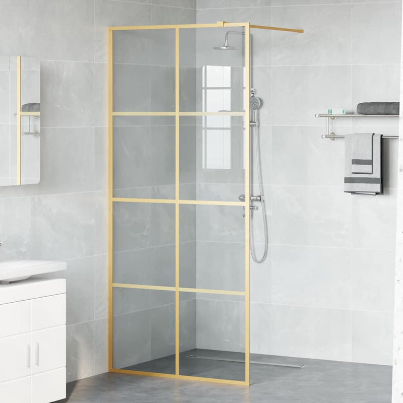 Load image into Gallery viewer, Vidaxl inloop douche wand goud 90 x 195 cm gehard glas