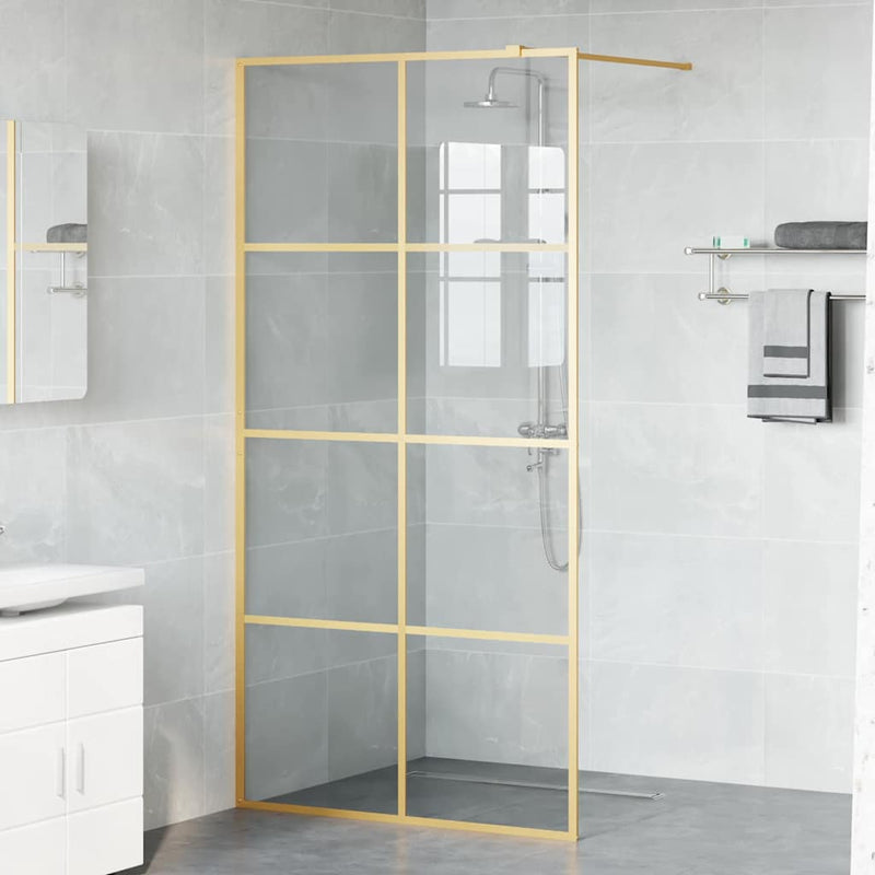 Load image into Gallery viewer, Vidaxl inloop douche wand goud 100 x 195 cm gehard glas