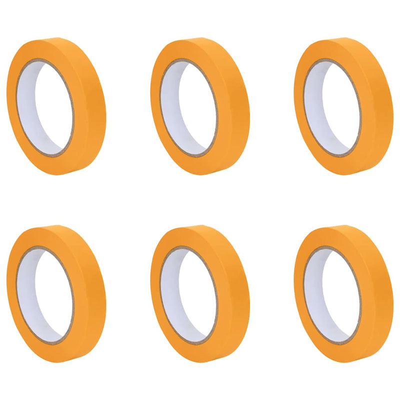 Load image into Gallery viewer, Vidaxl verf maskertapes 6 pcs geel 19mm x 50m papier