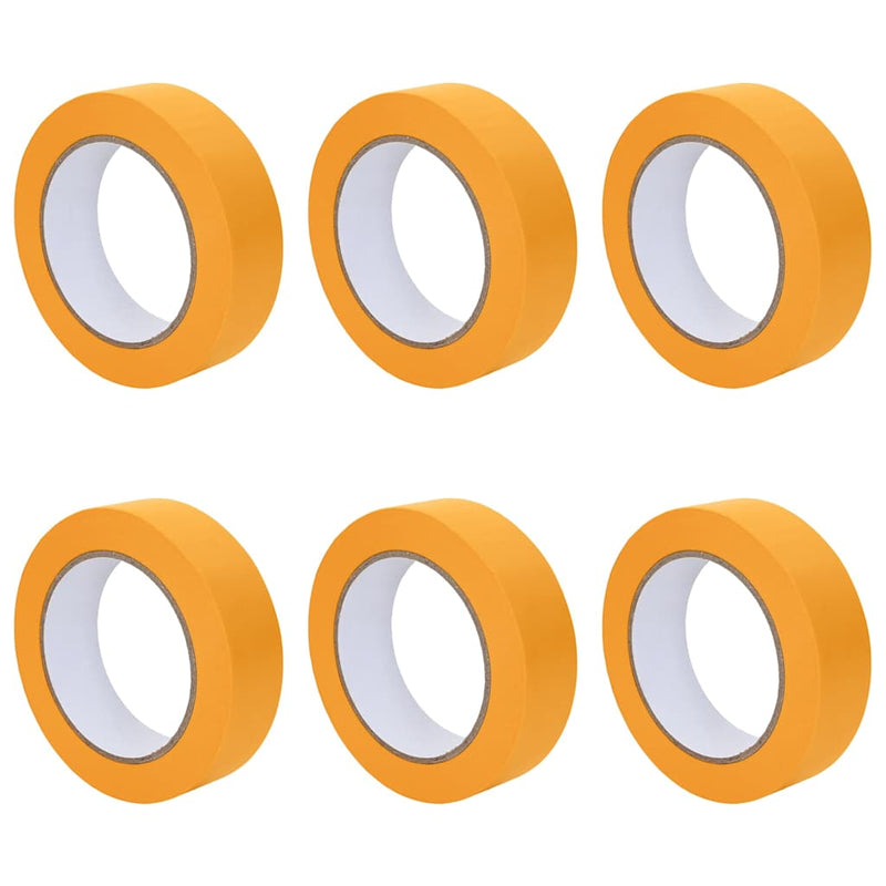 Load image into Gallery viewer, Vidaxl verf maskertapes 6 pcs geel 25mm x 50m papier