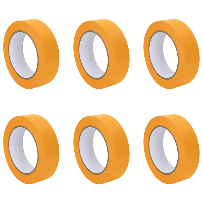 Load image into Gallery viewer, Vidaxl verf maskertapes 6 pcs geel 30mm x 50m papier