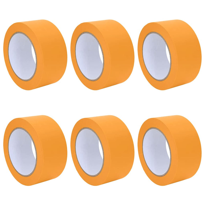 Load image into Gallery viewer, Vidaxl verf maskertapes 6 pcs geel 50mm x 50m papier