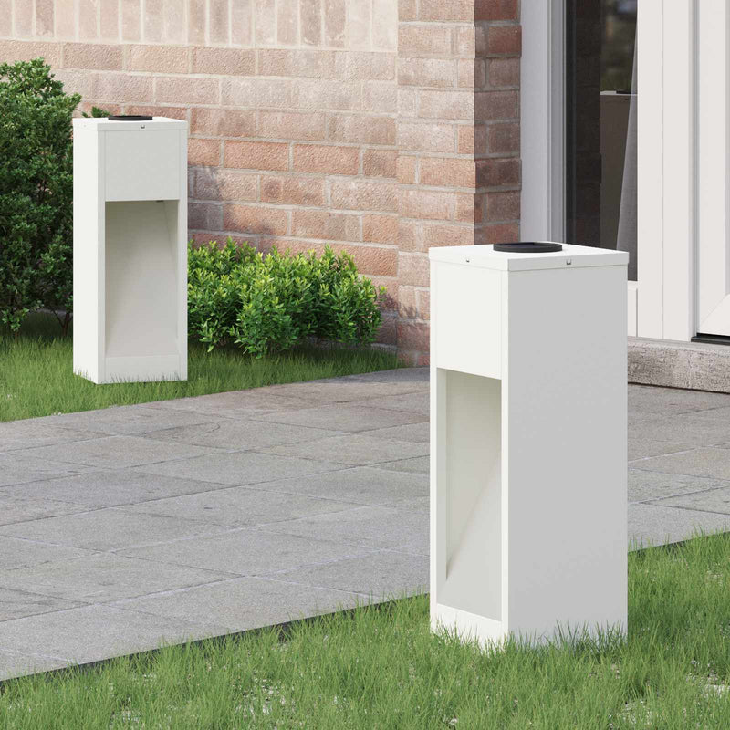 Load image into Gallery viewer, Vidaxl zonne led padverlichting 2 pcs wit koudgewalst staal