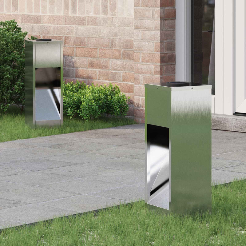 Load image into Gallery viewer, Vidaxl zonne led padverlichting 2 pcs zilver roestvrij staal
