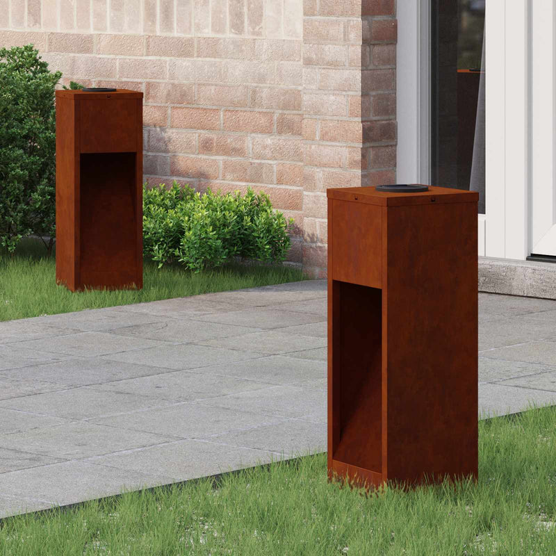 Load image into Gallery viewer, Vidaxl zonne led padverlichting 2 pcs brons cortenstaal