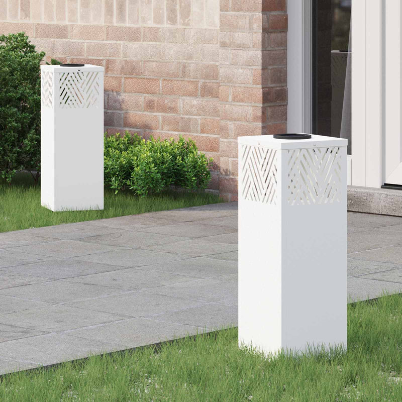 Load image into Gallery viewer, Vidaxl solar led pad licht 2 pcs wit koudgewalst staal