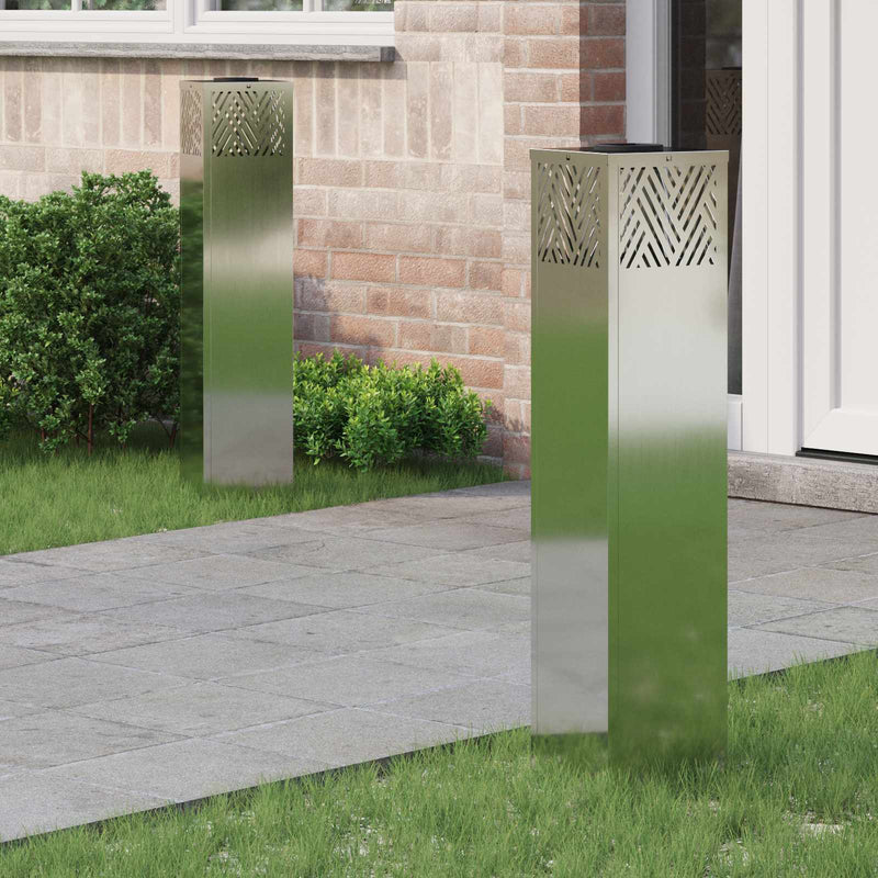 Load image into Gallery viewer, Vidaxl solar led pad licht 2 pcs zilver gegalvaniseerd