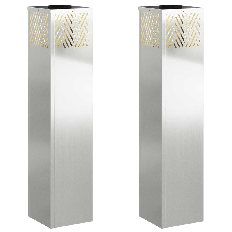Load image into Gallery viewer, Vidaxl solar led pad licht 2 pcs zilver gegalvaniseerd