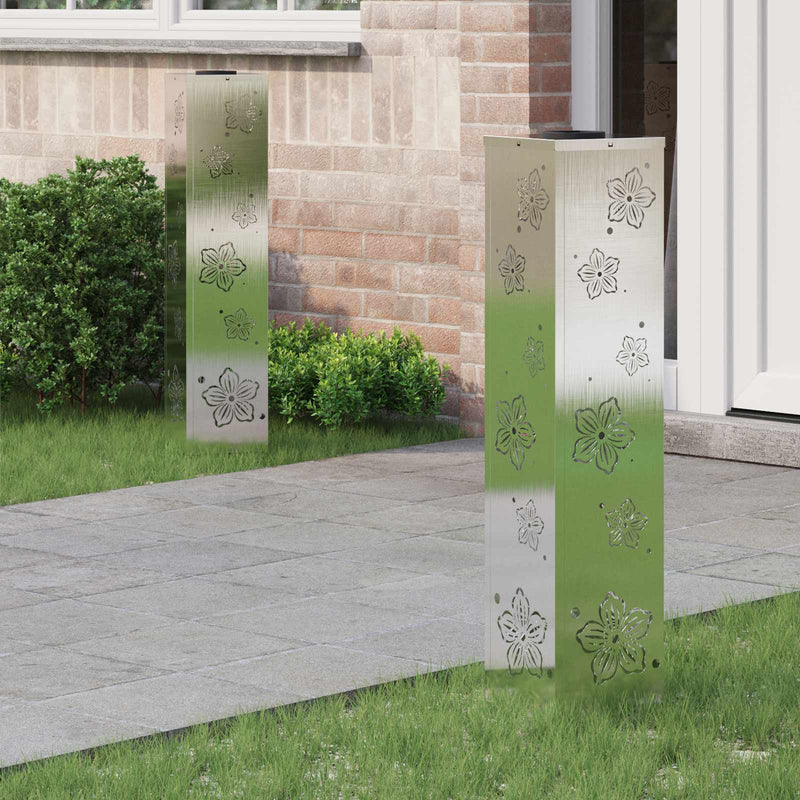 Load image into Gallery viewer, Vidaxl solar led pad licht 2 pcs zilver roestvrij staal