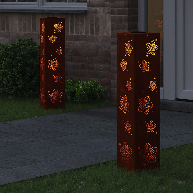 Load image into Gallery viewer, Vidaxl solar led pad licht 2 pcs roestig cortenstaal
