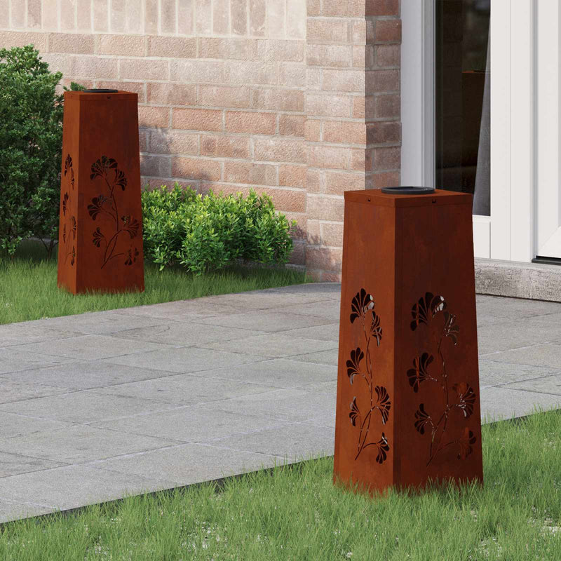 Load image into Gallery viewer, Vidaxl solar led pad licht 2 pcs roestig cortenstaal
