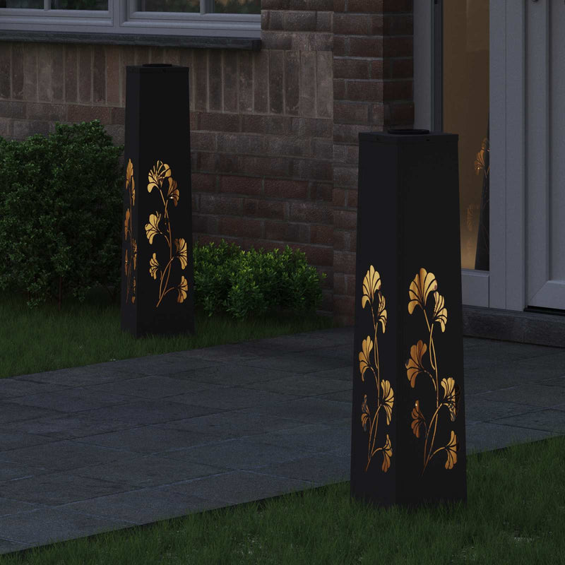 Load image into Gallery viewer, Vidaxl solar led pad licht 2 pcs zwart koudgewalst staal