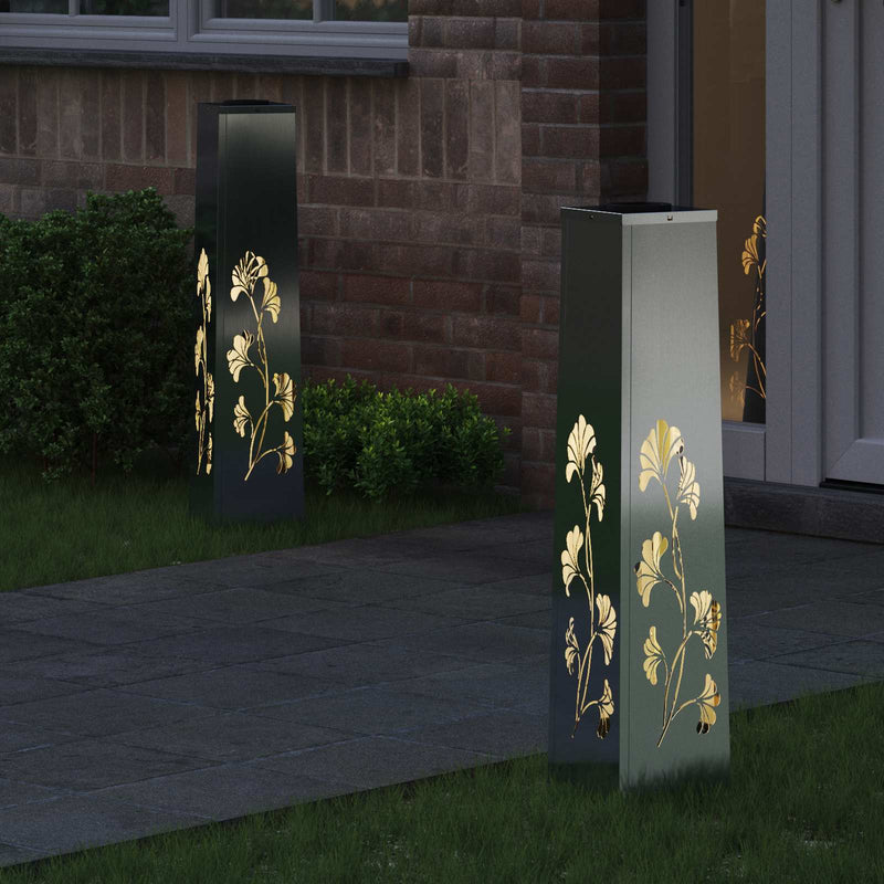 Load image into Gallery viewer, Vidaxl solar led pad licht 2 pcs zilver gegalvaniseerd staal