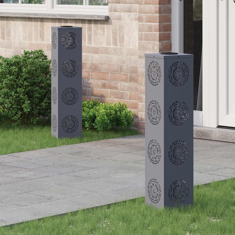 Load image into Gallery viewer, Vidaxl solar led pad licht 2 pcs antraciet koudgewalst staal