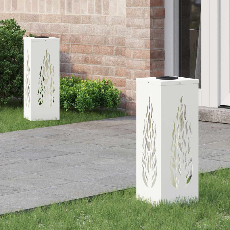 Load image into Gallery viewer, Vidaxl solar led pad licht 2 pcs wit koudgewalst staal