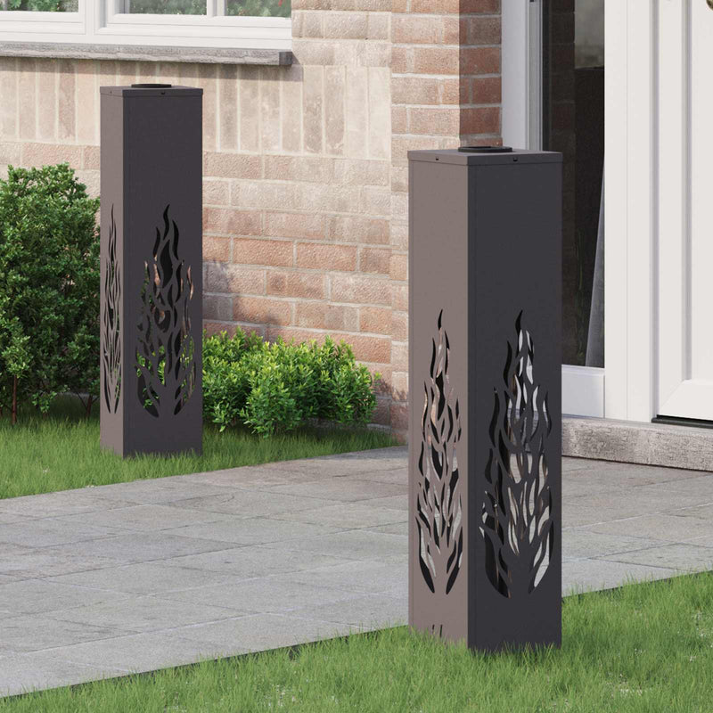 Load image into Gallery viewer, Vidaxl solar led pad licht 2 pcs zwart koudgewalst staal