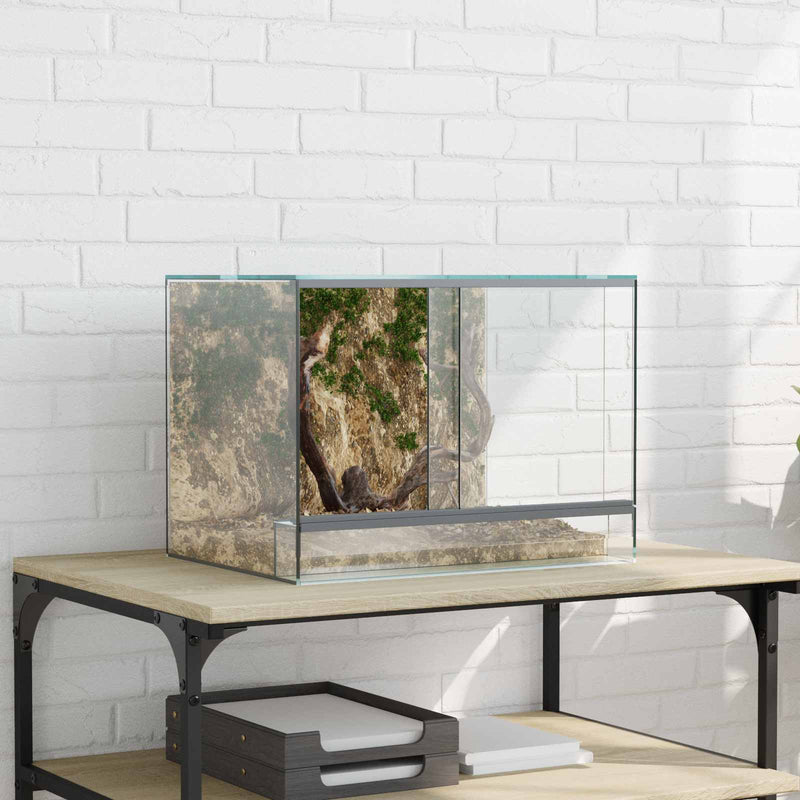 Load image into Gallery viewer, Vidaxl terrarium met opslag doorzichtig 40 x 30 x 30 cm glas