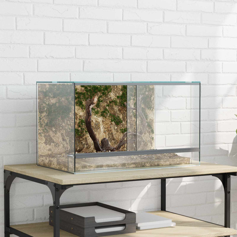 Load image into Gallery viewer, Vidaxl terrarium met opslag doorzichtig 50 x 30 x 30 cm glas