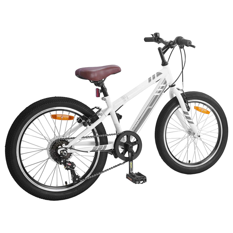 Load image into Gallery viewer, Vidaxl mountainbike 24 inch 6-speed voor 8-12 jaar oud wit