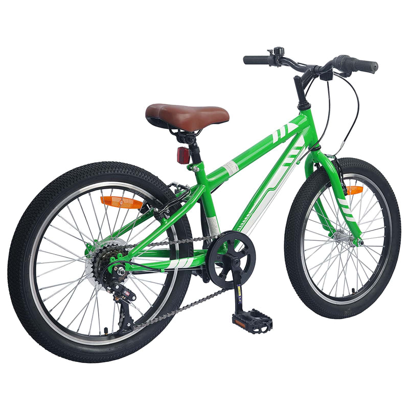 Load image into Gallery viewer, Vidaxl mountainbike 24 inch 6-speed voor 8-12 jaar oud groen
