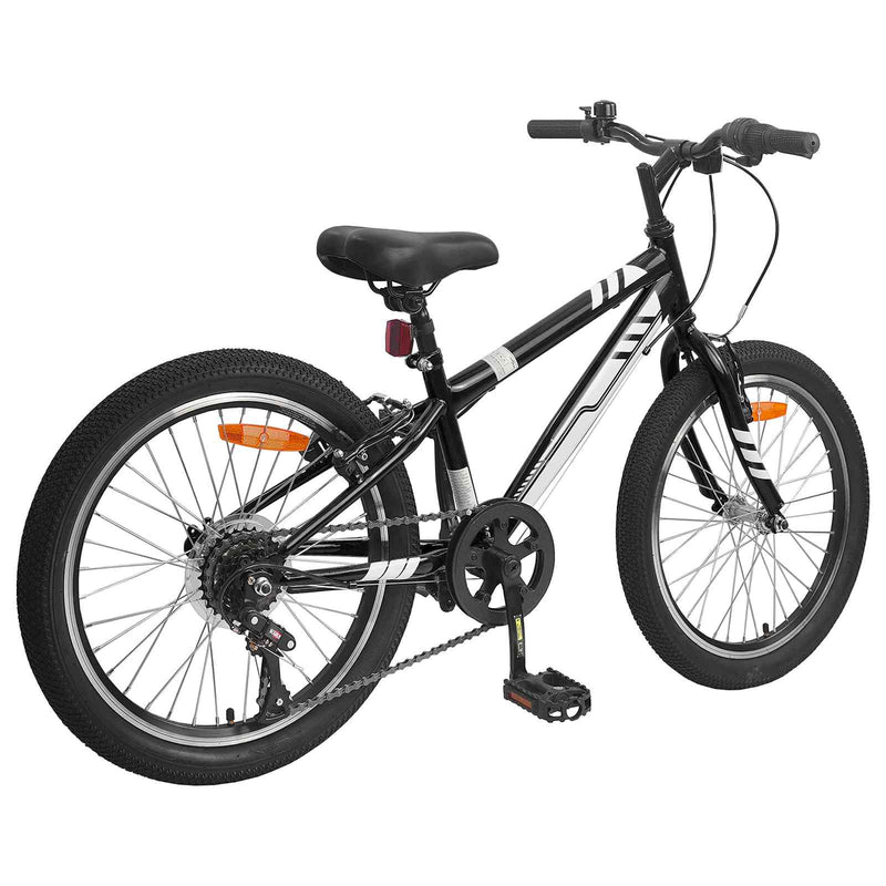 Load image into Gallery viewer, Vidaxl mountainbike 20 inch 6-speed voor 5-8 jaar oud zwart