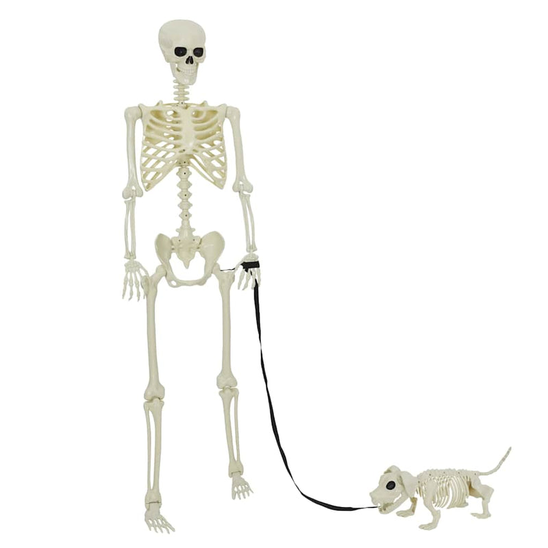 Load image into Gallery viewer, Vidaxl halloween decoratie skelet 2 pcs wit polypropyleen