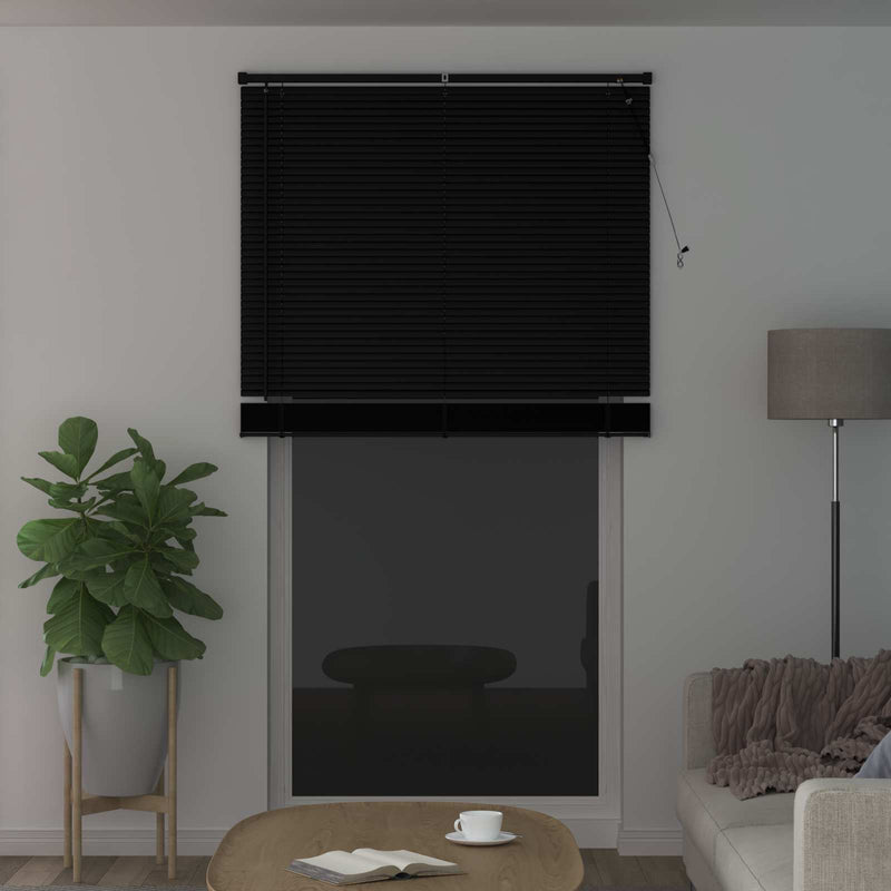 Load image into Gallery viewer, Vidaxl venetiaanse blind verstelbaar zwart 213 x 110 cm pvc