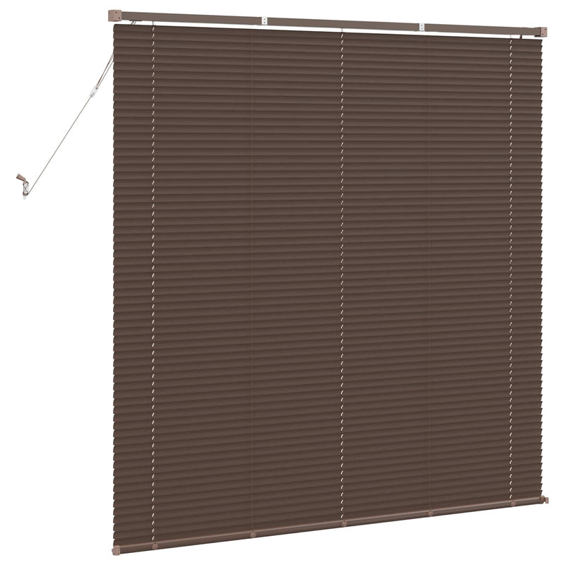 Load image into Gallery viewer, Vidaxl venetiaanse blind donkerbruin met patroon 150 x 150 cm pvc