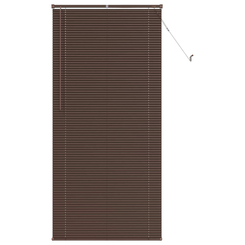 Load image into Gallery viewer, Vidaxl venetiaanse blind donkerbruin met patroon 213 x 100 cm pvc